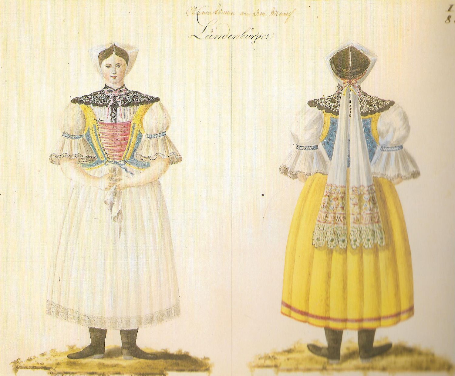 Slovačky na řece Moravě/Břeclavanky. Kvaš 1814.